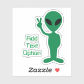 Sticker Alien - Hello Human (Feuille)