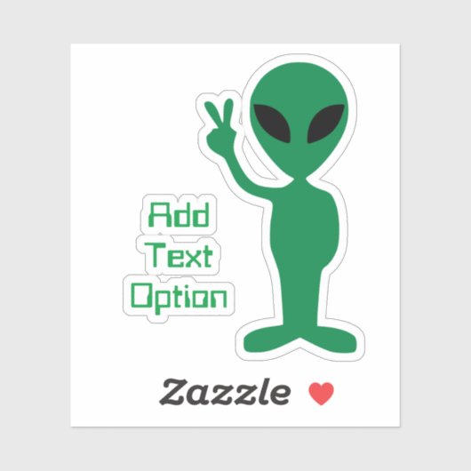 Sticker Alien - Hello Human (Feuille)