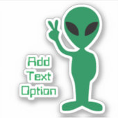 Sticker Alien - Hello Human (Devant)