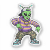 Sticker Alien Hip hop (Devant)