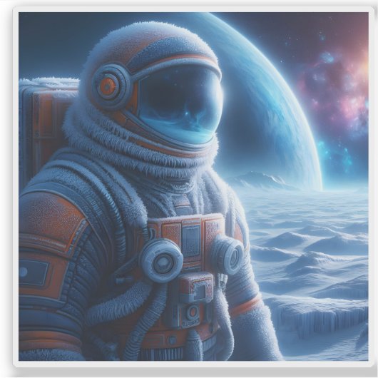 Sticker Alien Landscape Exploration at Dawn (Devant)