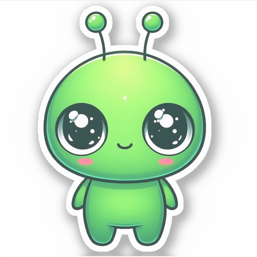 Sticker Alien mignon (Devant)