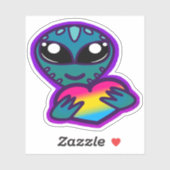 Sticker Alien Pan Pride (Feuille)