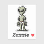 Sticker Alien Pants (Feuille)