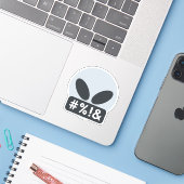 Sticker Alien Salty Space (Ordinateur portable avec iPhone)