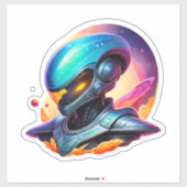 Sticker Alien spatial (Feuille)
