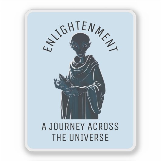 Sticker Alien spirituel Moine (Devant)