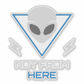 Sticker Alien UFO Sci Fi Outsider (Devant)