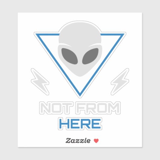 Sticker Alien UFO Sci Fi Outsider (Feuille)