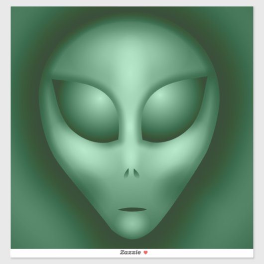 Sticker Alien vert (Feuille)