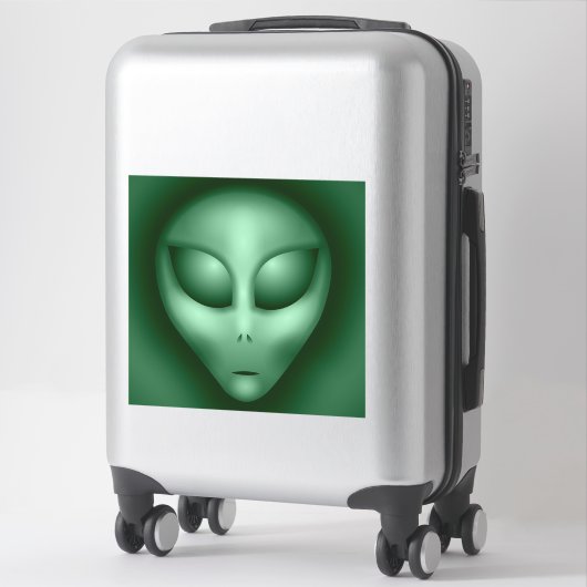 Sticker Alien vert (Sur valise)