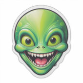Sticker Alien vert (Devant)