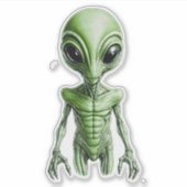 Sticker Alien vert (Devant)