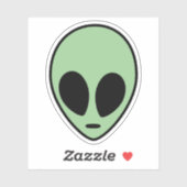 Sticker Alien vert (Feuille)