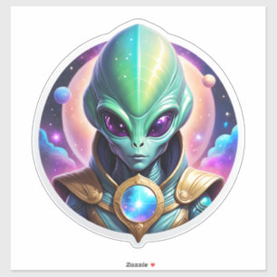Sticker Alien vert