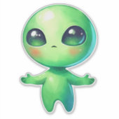 Sticker Alien vert (Devant)