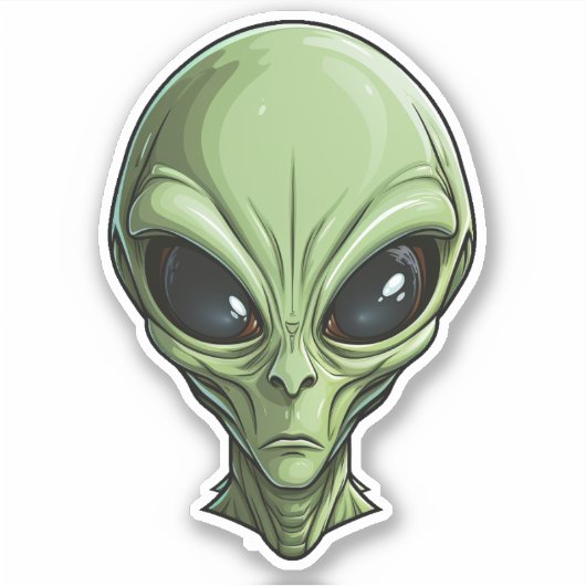 Sticker Alien vert (Devant)