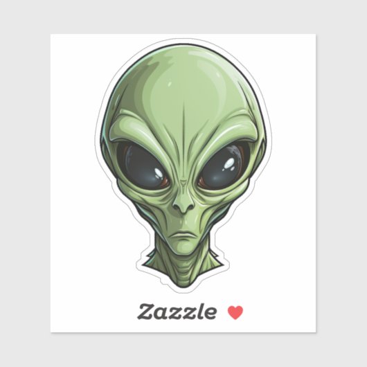 Sticker Alien vert (Feuille)
