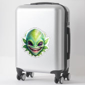 Sticker Alien vert (Sur valise)
