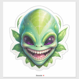 Sticker Alien vert
