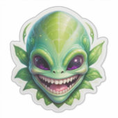 Sticker Alien vert (Devant)