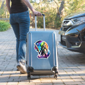 Sticker Alien Vert Avec Une Épée (Valise Insitu)