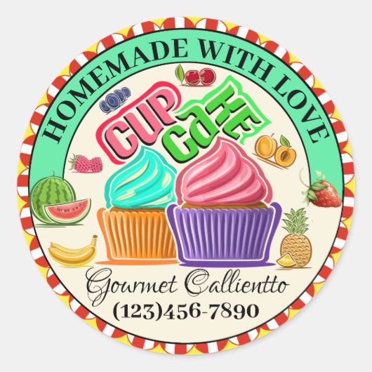 Sticker Alimentaire Fabriqué Avec Amour (Devant)