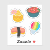 Sticker alimentaire Hawaiian mignonne (Feuille)