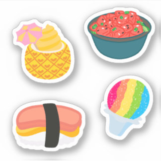 Sticker alimentaire Hawaiian mignonne