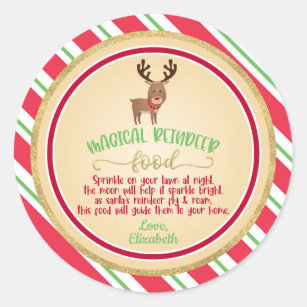 Sticker alimentaire Magic Reindeer - Round