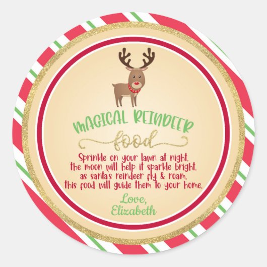 Sticker alimentaire Magic Reindeer - Round (Devant)