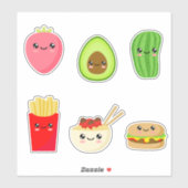Sticker Alimentation Kawaii 01 (Feuille)