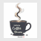 Sticker Alimenté par Coffee Dreams Student Mug (Feuille)