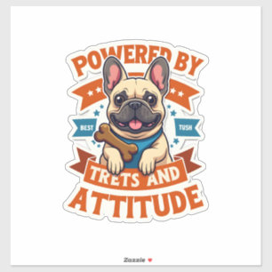 Sticker Alimenté par des friandises et une attitude Bouled