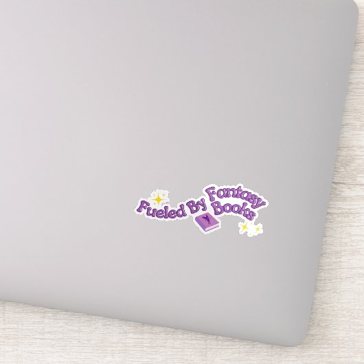 Sticker Alimenté par des livres de fantasy (Détail)