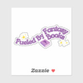 Sticker Alimenté par des livres de fantasy (Feuille)