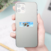 Sticker Alimenté par l'espresso. Propulsé par la justice. (Téléphone)