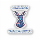 Sticker Alimenté par Vegemite & Hops Australian Fuel (Devant)