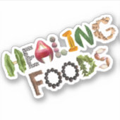 Sticker Aliments de guérison - rappel de la santé (Devant)