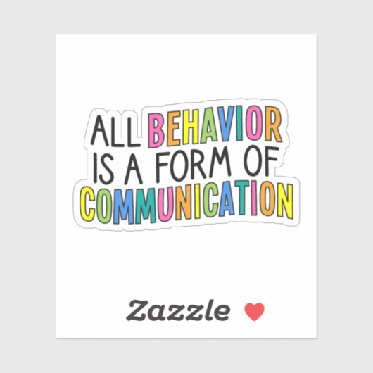 Sticker All Behavior Is A Form Of Communication, ABA (Feuille)