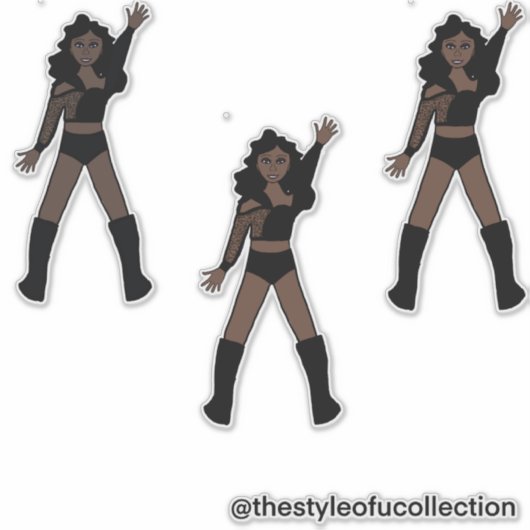 Sticker All Black Dancer #1 (Devant)