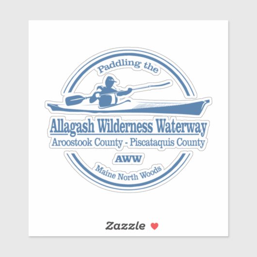 Sticker Allagash Wilderness Waterway (SK) (Feuille)
