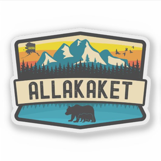 Sticker Allakaket, Alaska (Devant)