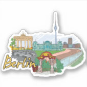 Sticker Allemagne Berlin, Vacances Allemandes (Devant)