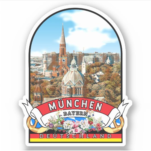 Sticker Allemagne Munich Vintage (Devant)