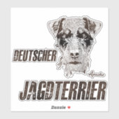 Sticker allemand Chasse Terrier (Jagdterrier) (Feuille)