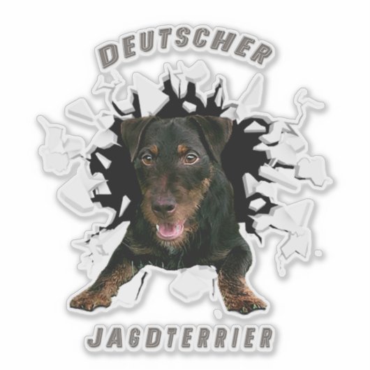 Sticker allemand Chasse Terrier (Jagdterrier) (Devant)