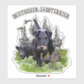 Sticker allemand Chasse Terrier (Jagdterrier) (Feuille)