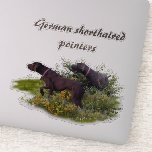 Sticker allemand pointeurs courts (Détail)