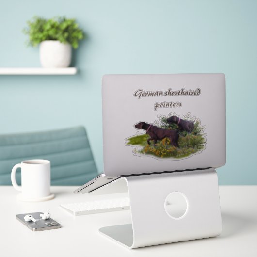 Sticker allemand pointeurs courts (Ordinateur portable sur le bureau)